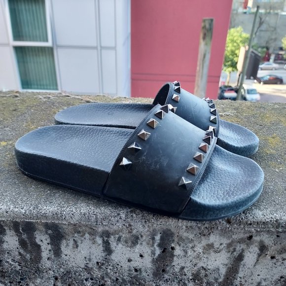 VALENTINO ROCKSTUD RUBBER SLIDER SANDAL EU 36 US 6 - Picture 3 of 12